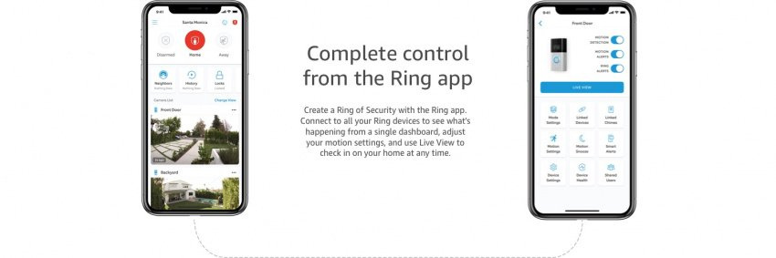 Complete control from the Ring app