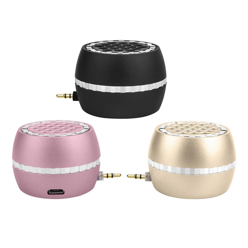 Wireless Mini Speaker with 3.5mm AUX Audio Jack USB Rechargeable Battery 3W Bass for Tablet Pad Laptop Mobile Phone Computer