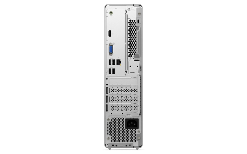 Lenovo IdeaCentre Tower Gen9 (8L Intel) 桌上型電腦的後視圖展示了所有關鍵的連接埠,以精心設計的佈局與適當放置的通風口對齊。