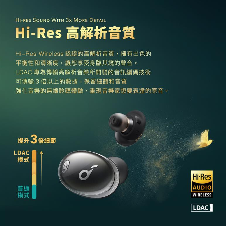 ANKER Soundcore Liberty 3 Pro 真無線藍牙耳機 A3952 午夜黑