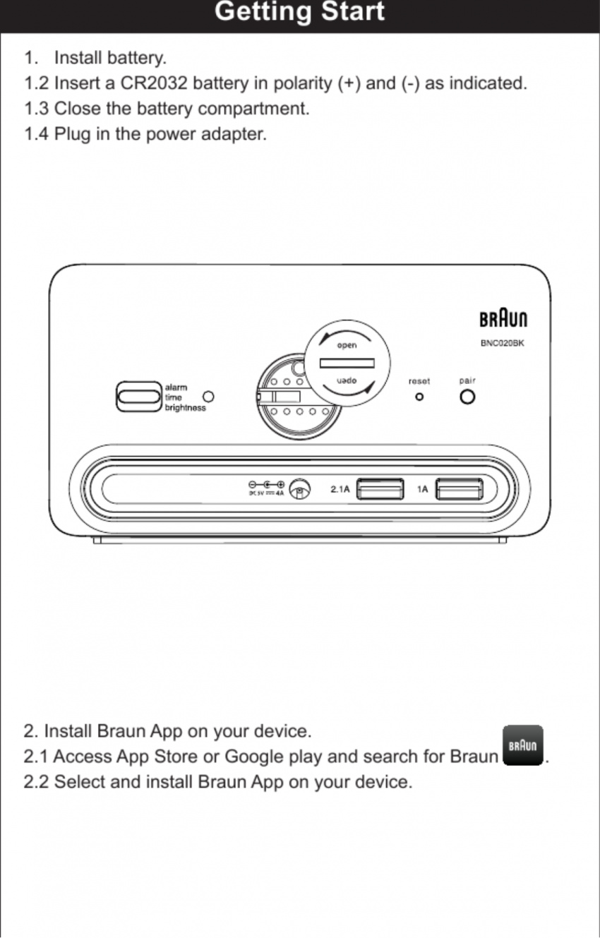 Page 4 of BNC020 Bluetooth Alarm Clock User Manual Manual Zeon Far East