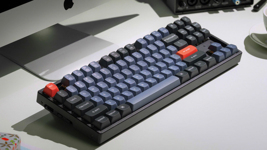 Keychron K8 Pro QMK/VIA Wireless and Wired Mechanical Keyboard on the desk