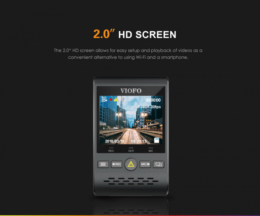 VIOFO A129-G 5GHz Wi-Fi Full HD Car Dash Camera Car DVR With GPS