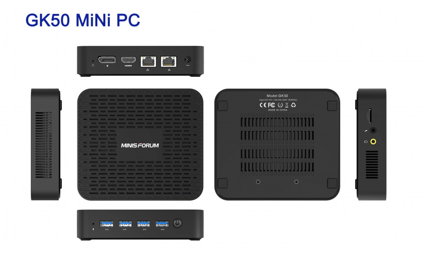 MINISFORUM GK50 MINI PC 迷你電腦 [CSMFGK50+LBPCNB] 2000Fun電競專門店
