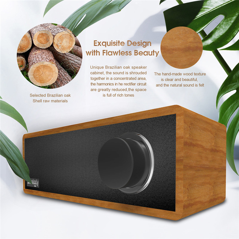 Smalody bluetooth Speaker Portable Wooden Wireless Headset Stereo Mini Subwoofer Loudspeaker