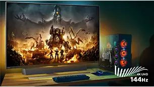 在大屏幕體驗 4K / 144Hz 電腦遊戲
