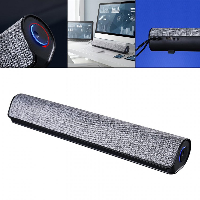  USB Powered Sound Bar Computer Speakers for  Cellphones  3.5 mm AUX Connection (USB Only)  Stylish