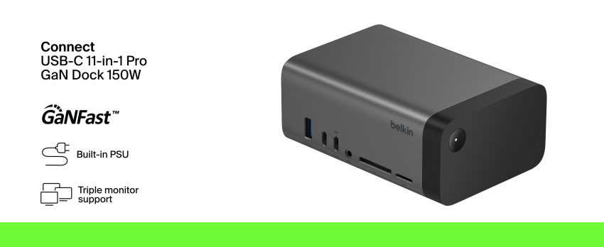 Belkin Connect USB-C 11-in-1 Pro GaN 擴展基座150W - Belkin HK