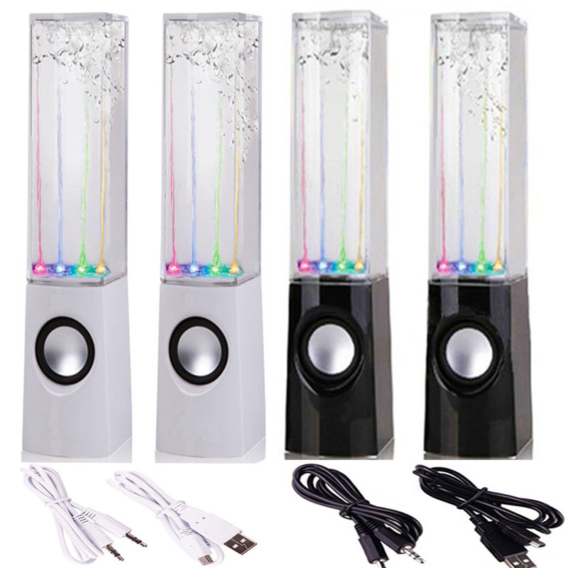RACAHOO Portable waterproof LED Light Water Dancing Music Fountain Light Speaker For PC Phone MP3 player Desk Stereo Loudspeaker2