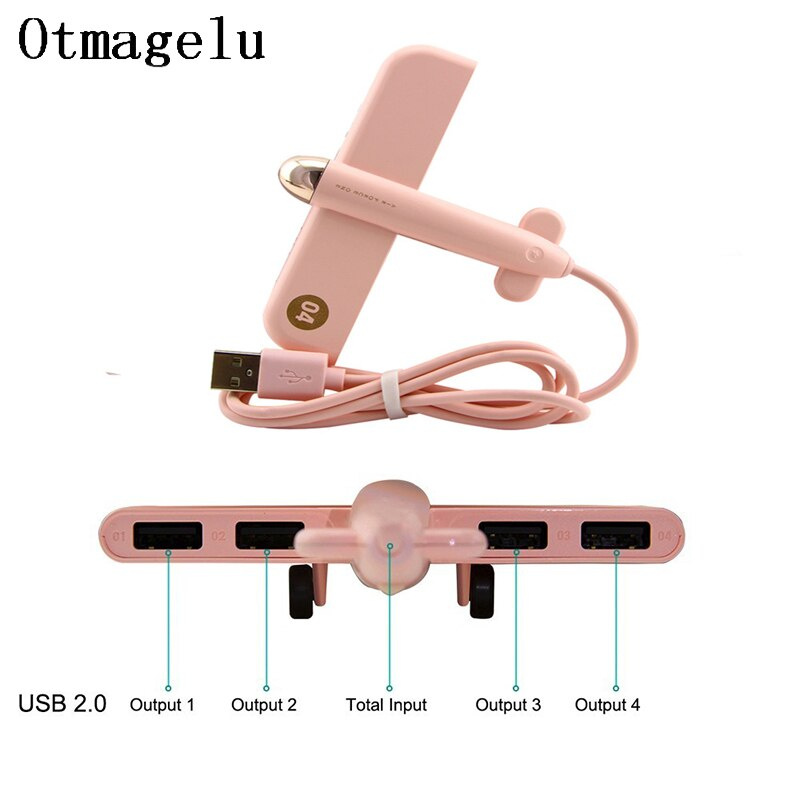 USB 2.0 Hub 4 Port Airplane Shaped USB Hub Expander USB Type Charger Splitter Adapter For PC Laptop Phone Computer Accessories8