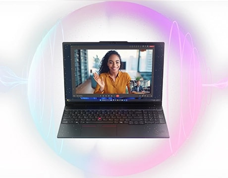 Lenovo ThinkPad E16 Gen 3 (16 吋 AMD) 筆記型電腦配備 Harman Kardon® 喇叭及 Smart Noise Cancelation 功能，讓你享受卓越音效。