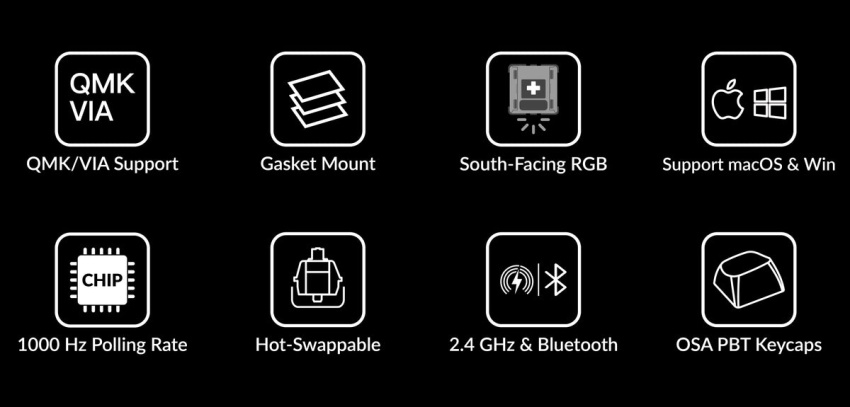 Keychron V6 Max 100% 佈局 QMK/VIA 無線客製化機械鍵盤的特點