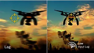 低輸入時差可減少裝置與顯示器之間的延遲