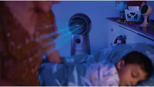 光線顯示備有 3 段設定,包括睡眠模式