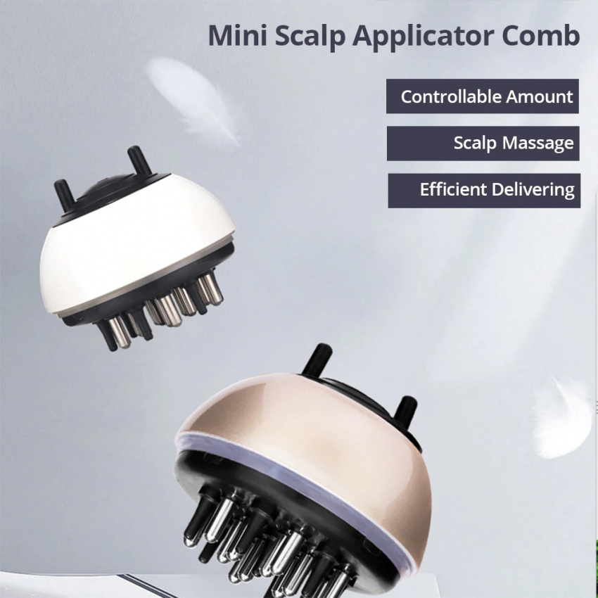 Head Massager Scalp Applicator Comb for Medicine Scalp Head Fluid Comb  Essential Oil Hair Treatment Device Hair Massager Brush - 健康營