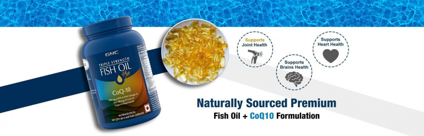 GNC 三倍效力魚油Triple Strength Fish Oil Plus CoQ-10 60粒(美國本地版） - 柏誠Smart Mall