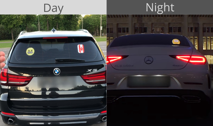 Mojipic led car rear window emoji display super bright