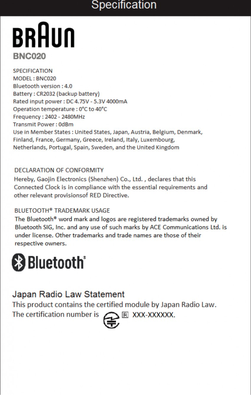 Page 18 of BNC020 Bluetooth Alarm Clock User Manual Manual Zeon Far East