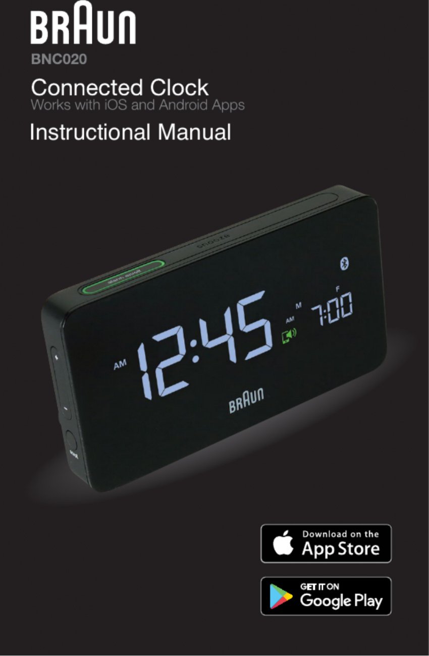 Page 1 of BNC020 Bluetooth Alarm Clock User Manual Manual Zeon Far East