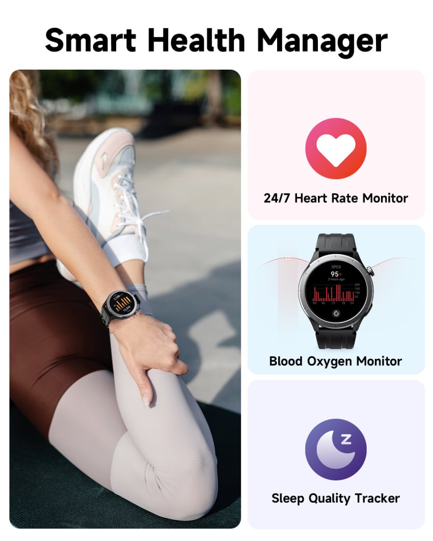 SoundPeats Watch Pro 2 スポーツスマートウォッチ - エクササイズグッズ - プラスチック ブラック