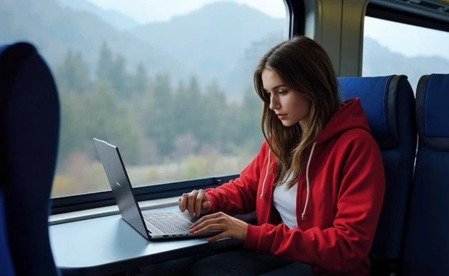 Lenovo IdeaPad Slim 5 Gen 10 筆記型電腦可輕鬆便攜，隨時隨地執行工作。