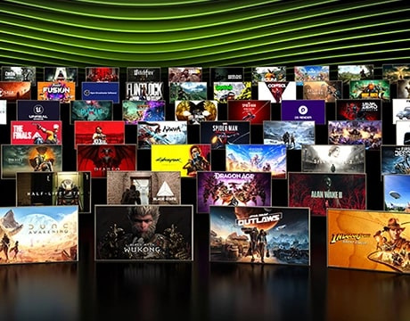 透過 Lenovo LOQ Tower 17IAX10 桌上型電腦的 NVIDIA GeForce RTX 顯示卡，以極致設定暢玩頂級遊戲。