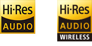 高解析度音效和高解析度音效無線標誌