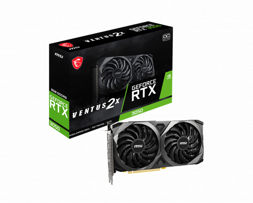 GeForce RTX 3050 VENTUS 2X 8G OC| Graphics Card | MSI Global