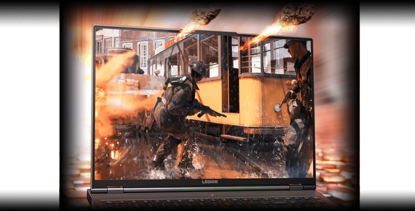 Lenovo Legion 7 (16” AMD) gaming laptop, display, demonstrating video capability