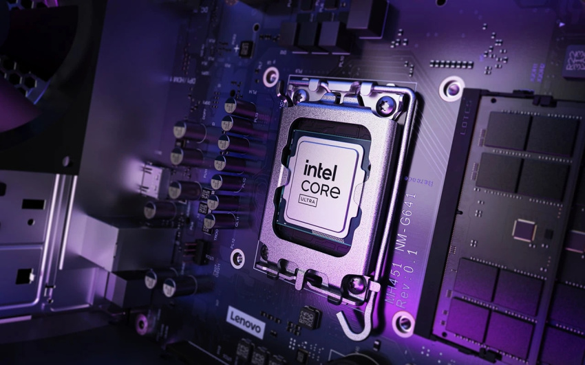 Intel Core Ultra 處理器在 Lenovo LOQ Tower 17IAX10 桌上型電腦上提供高速、AI 最佳化的遊戲效能。