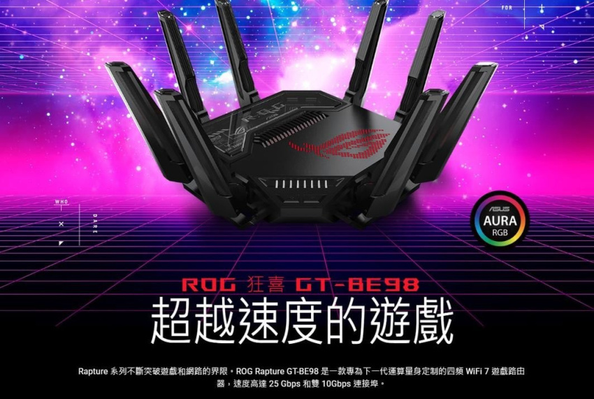 送贈品] [送超市禮券] ASUS ROG Rapture GT-BE98 BE25000 四頻Wi ...
