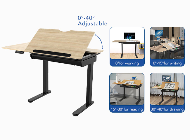 高度可調的繪圖桌和可傾斜的桌子