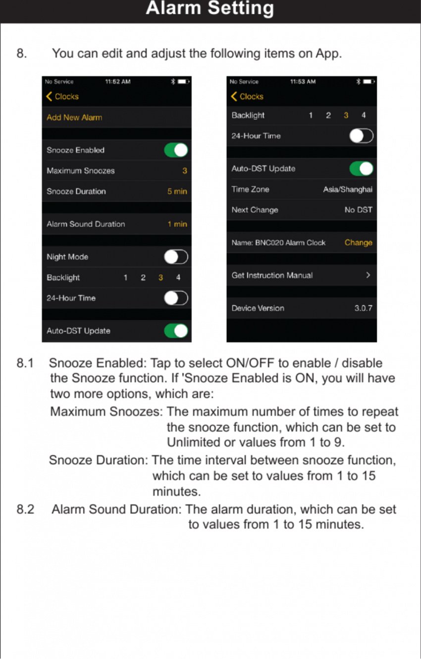 Page 11 of BNC020 Bluetooth Alarm Clock User Manual Manual Zeon Far East