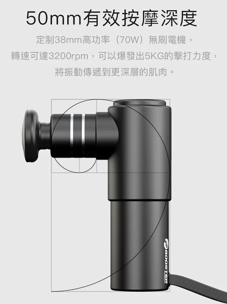 Booster mini Pokebot 深層電動肌肉放鬆按摩槍