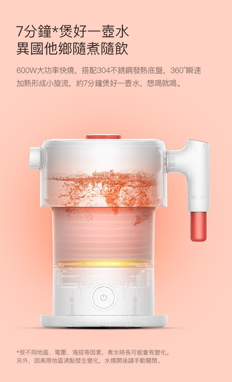 Deerma 德爾瑪 DH060BH 多功能摺疊式電熱水壺