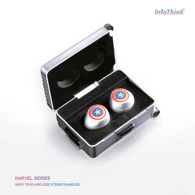 InfoThink 漫威系列Les héros真無線藍牙耳機- 美國隊長 iTWS100-CA