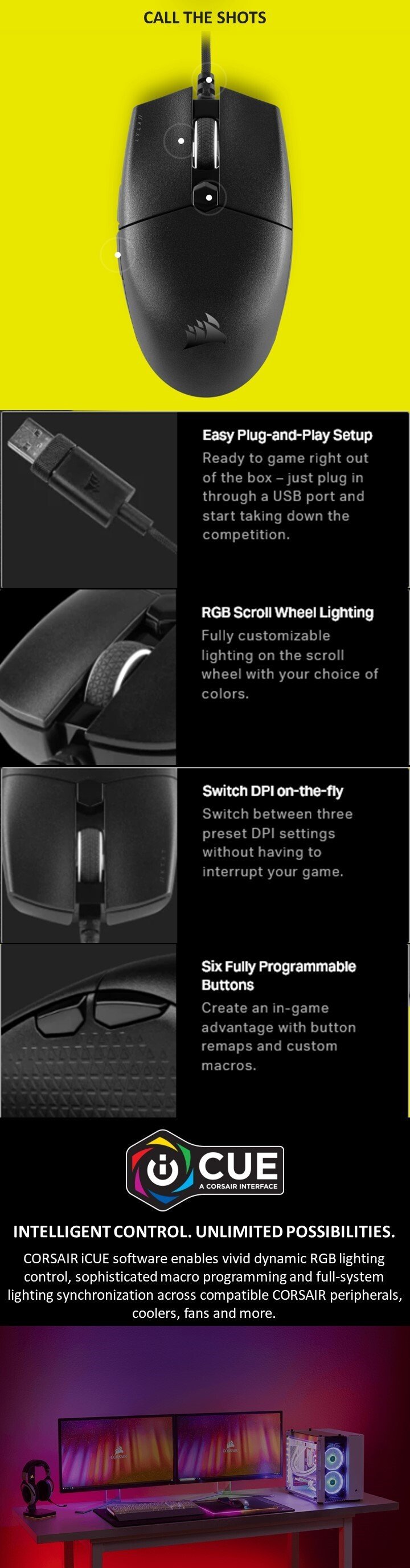 Corsair Katar Pro XT Ultra-Light 電競滑鼠 | CH-930C111-NA 3