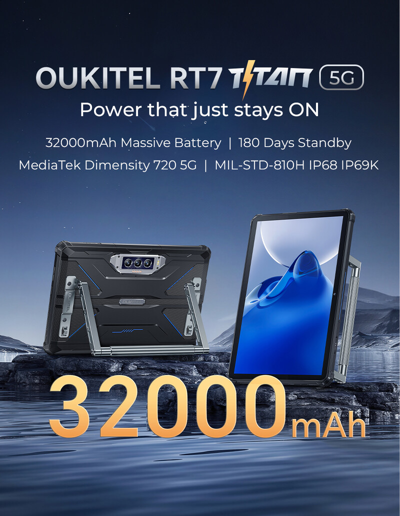 歐奇Oukitel RT7 Titan 5G 三防平板Rugged Tablet - 一窩Phone