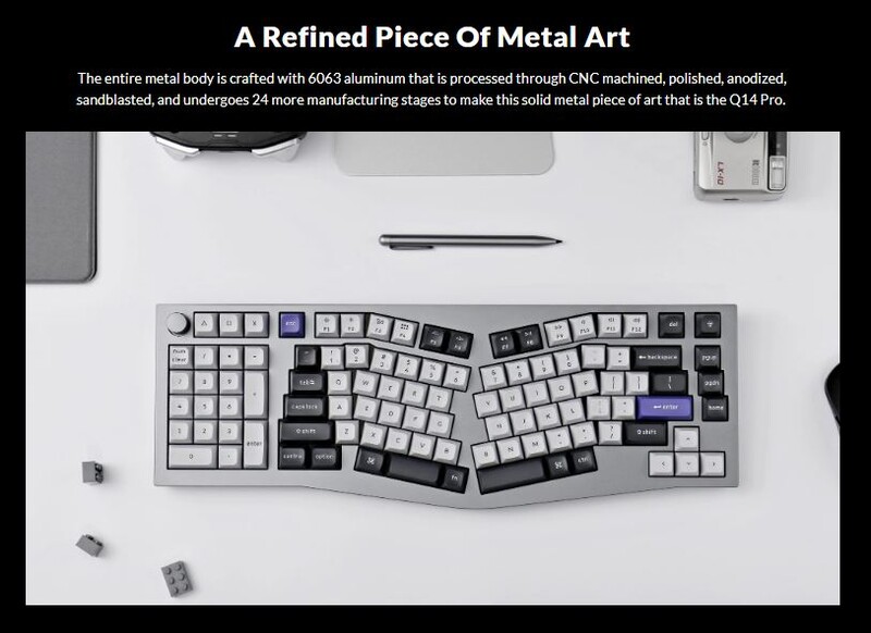 香港 Keychron Q14 Pro QMK 組み立て式メカニカル キーボード (ノブ