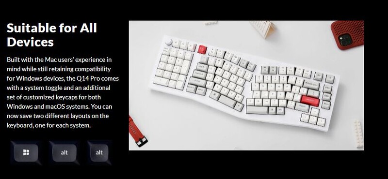 Keychron Q14 Pro QMK 組み立て式メカニカル キーボード (ノブ
