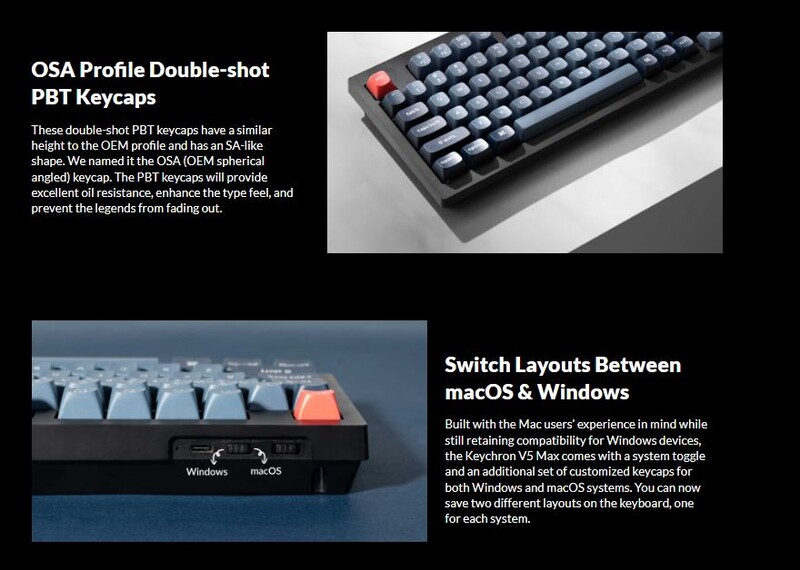 キーボード Keychron V5 Max Keychron V5 Max QMK/VIA Wireless Custom Mechanical Keyboard