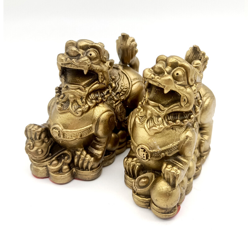 銅製 四大神獣銅盤 鎮宅 辟邪 開運 風水 招財 置物 ORA - 風水流年九官飛星催財招財聚財銅貔貅3寸高1對- 正大生機有限公司