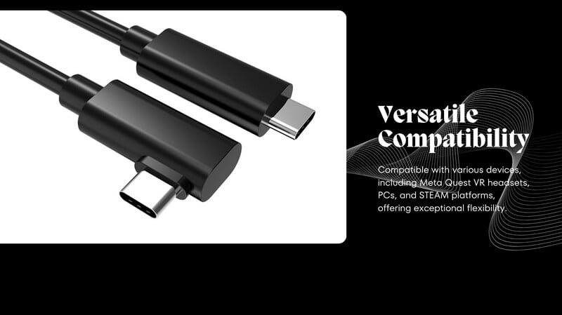 TYCK【FlexiLink】Meta Quest VR Headset Cable VR裝置串流線 5米 (2色) 9