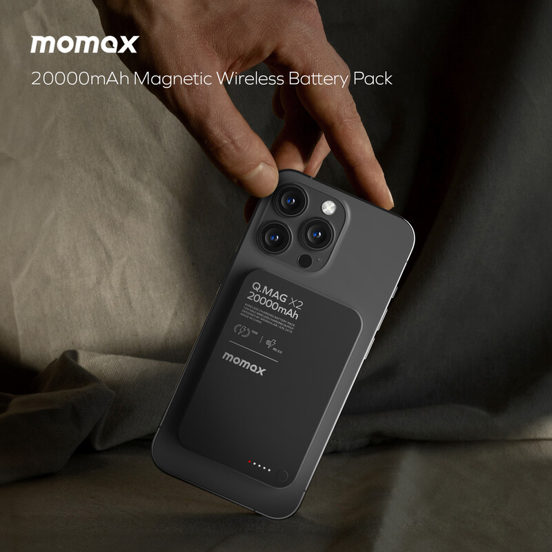 MOMAX Q.MAG X2 20000mAh 超薄磁吸流動電源[第二代][IP133][3色