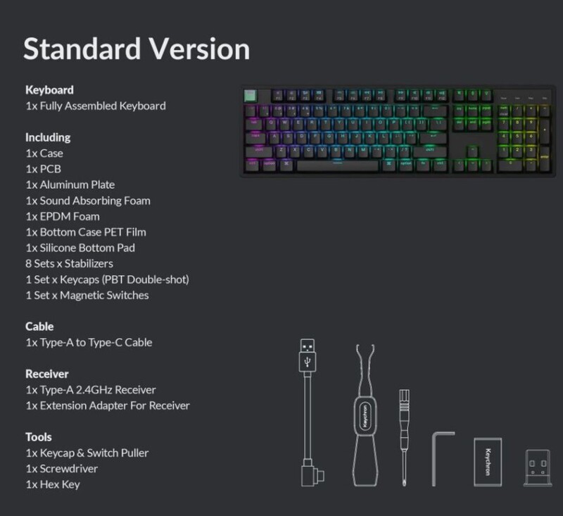 香港 Keychron K10 HE マグネティックスイッチ ワイヤレスメカニカル