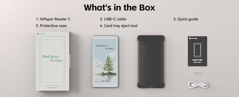 現貨】Viwoods 6.13'' AiPaper Reader color AI智能4G彩色墨水屏手機